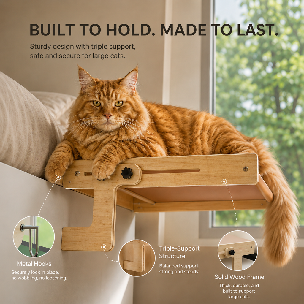 RolyCozy Cat Hammocks for the Window and Bed