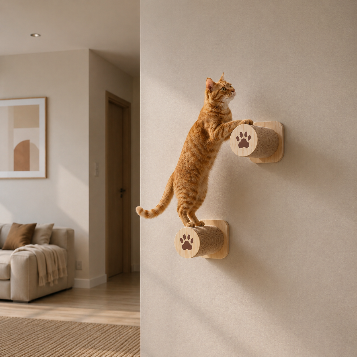 RolyCozy Wall-Mounted Cat Shelf House