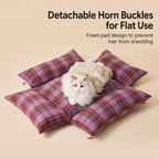 RolyCozy Tartan Pet Bed for Cats & Dogs