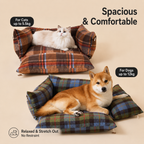 RolyCozy Tartan Pet Bed for Cats & Dogs