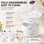 RolyCozy 2.3L Automatic Pet Water Fountain with Ceramic Lid