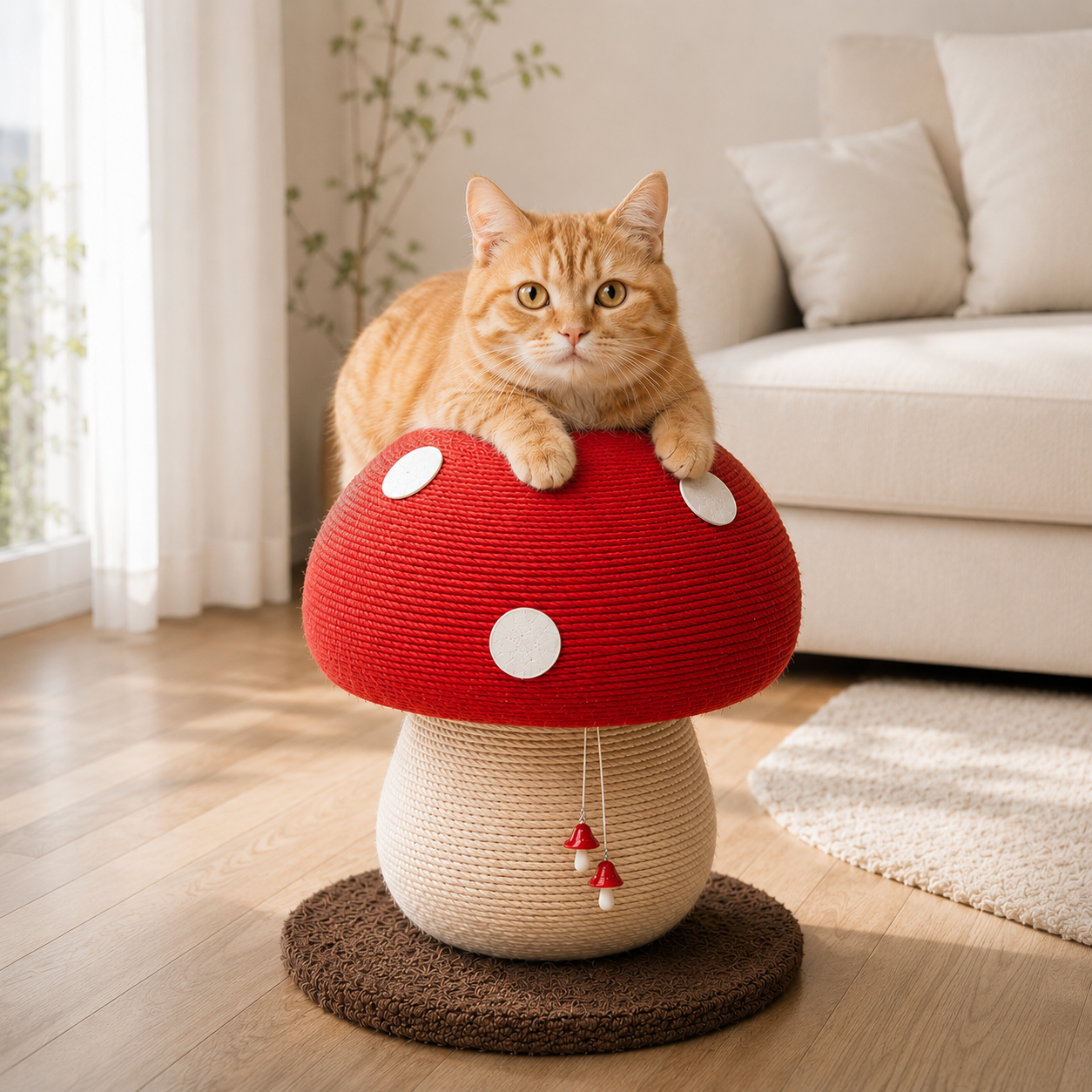 RolyCozy Mushroom Cat Tree