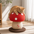 RolyCozy Mushroom Cat Tree