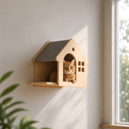 RolyCozy Wall-Mounted Cat Shelf House