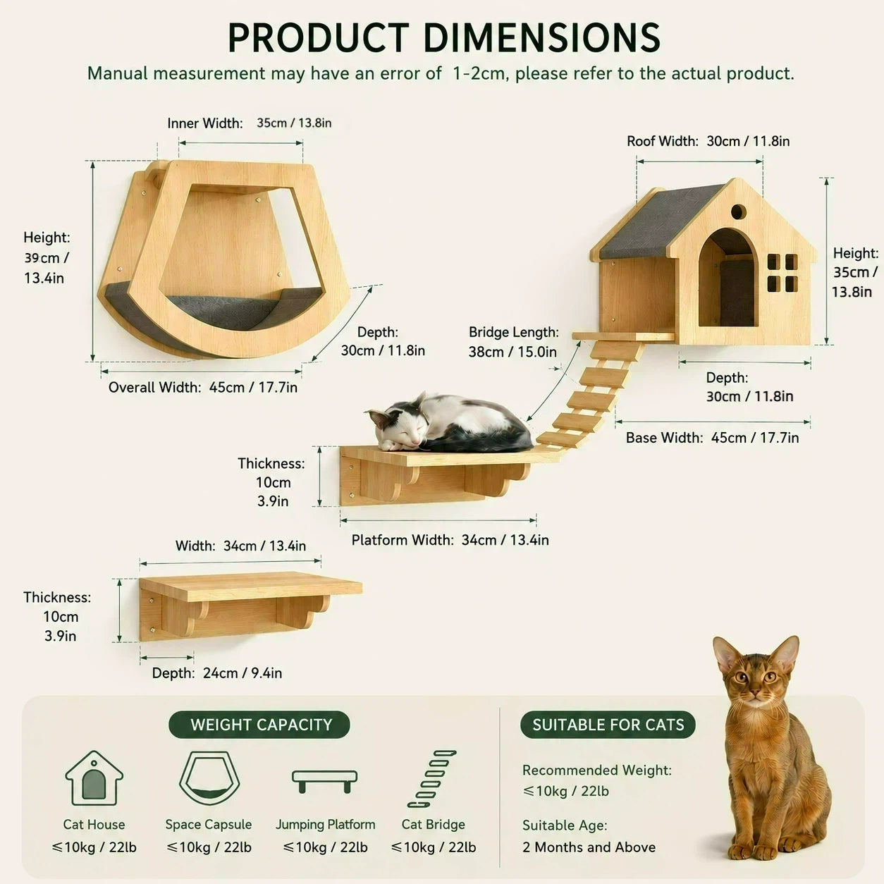 RolyCozy Cat Wall Playground Set