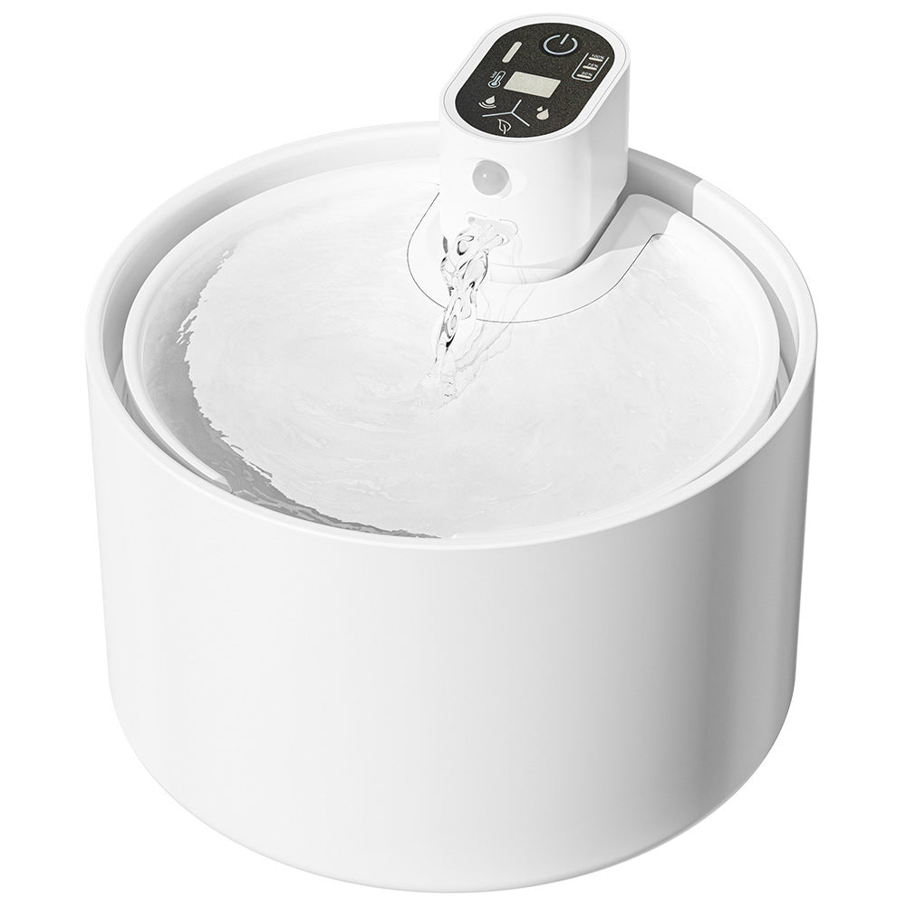 RolyCozy 2.3L Automatic Pet Water Fountain with Ceramic Lid