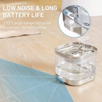 RolyCozy 2L Automatic Cat Water Fountain with 304 Stainless Steel Lid