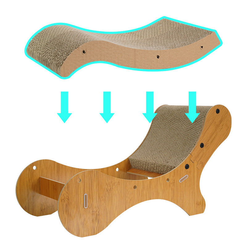 RolyCozy Wave Cat Scratcher Lounger